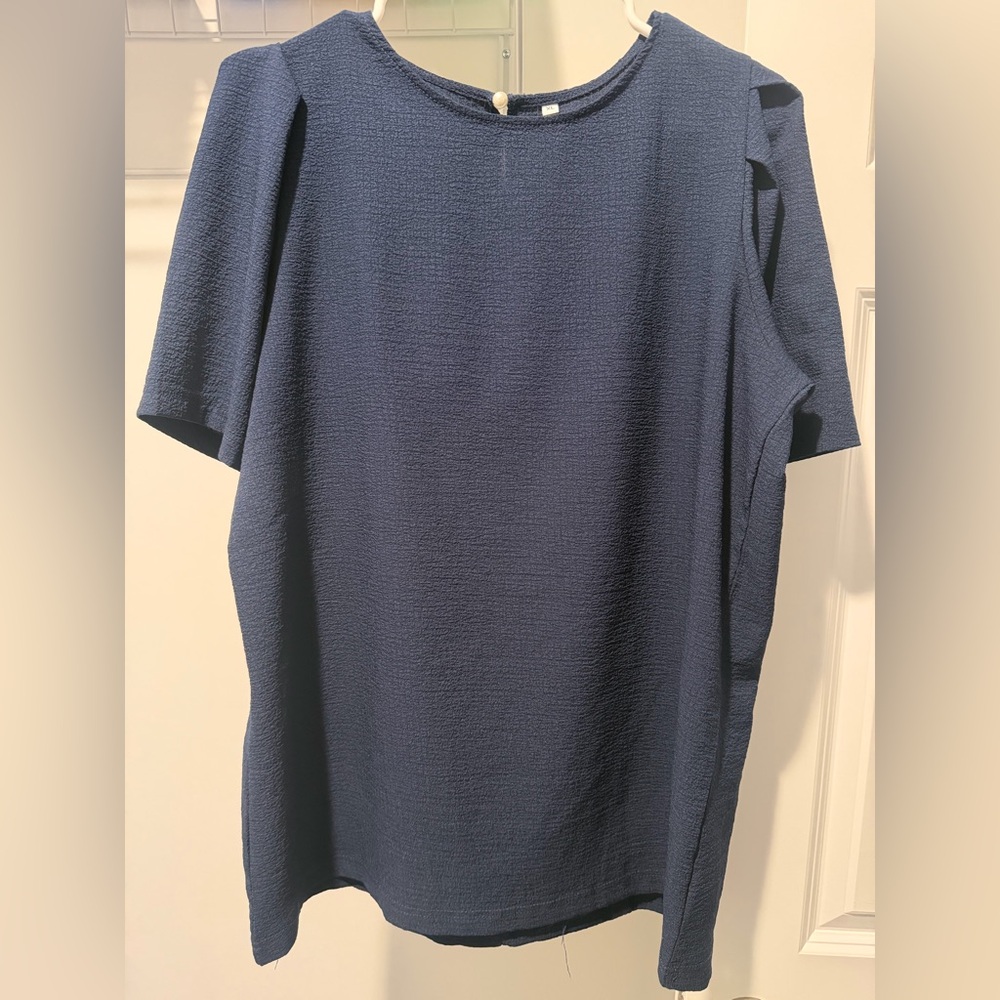 Elegant Navy Blue Women's Top